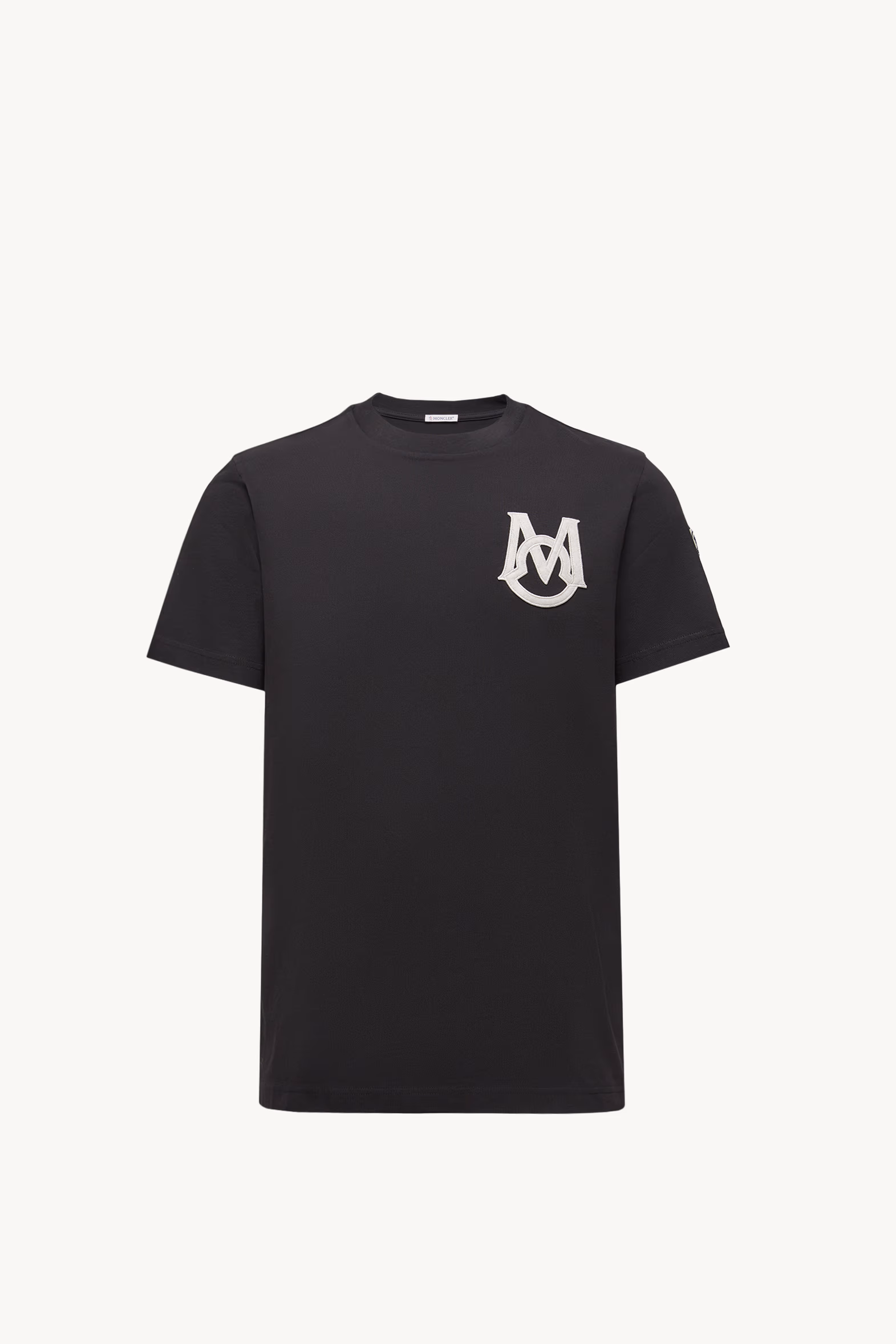 Monogram Cotton T-Shirt Men Black Moncler 2